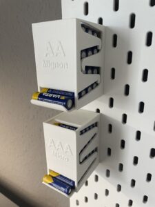 batterydispenser aa or aaa for ikea skadis with t nut system