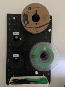 spool holder for ikea pegboard skadi