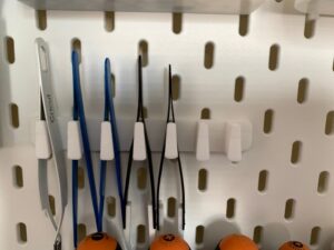 ikea skadis tweezer holder