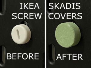 screw covers caps for ikea skadis pegboard