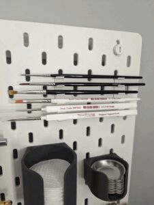 ikea skadis brushes holder no supports