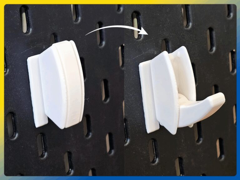 foldable hook for ikea skadis print in place