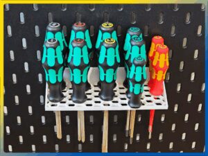 hex universal screwdriver holder for ikea skadis
