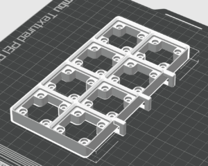 gridfinity baseplate 4x2 with ikea skadis
