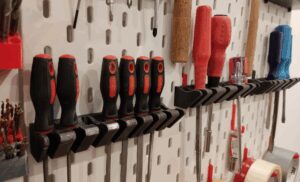ikea skadis holders for screwdrivers files