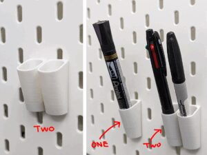 ikea skadis pen holder two