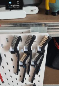 ikea skadis system wire brush holder
