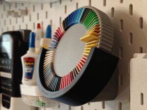 filament swatch display ikea skadis dock