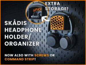 headphone holder organizer ikea skådis or wall