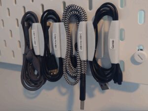 ikea skadis cable holder