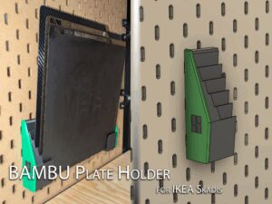 bambu build plate holder x5 for ikea skadis