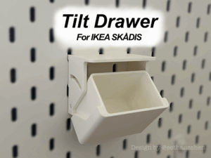 ikea skadis tilt drawer
