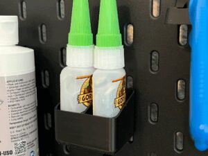 ikea skadis gorilla glue gel holder