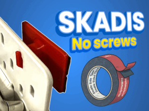 ikea skadis wall mount without screws use tape